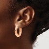Chisel Stainless Steel Polished Rose IP-plated 5mm Hinged Hoop Earrings - 4 of 4