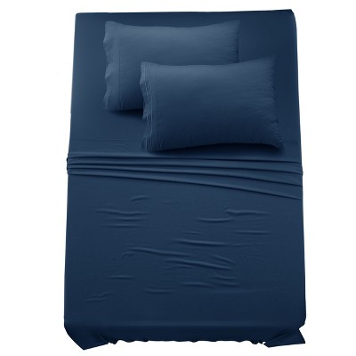 6 Piece Bed Sheet Set Ultra Soft Brushed Microfiber Solid Sheets with Pillow Cases - Lux Decor Collection