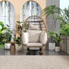 VisioGear Egg Chairs, Patio Swivel Egg Chair with Cushion, with Rocking Function for Balcony, Beige, 38.6"*31.5"*58.7" - 2 of 4