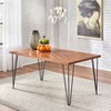 5pc Greenville Dining Set Natural/Black - Lifestorey: Mid-Century Modern, MDF, Wicker Chairs - 3 of 4