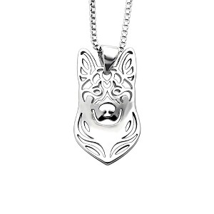 German Shepherd Dog Pendant Necklace Sterling Silver Women Ginger Lyne Collection - 1 of 4