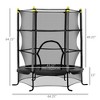 5.3' Kids Trampoline, Recreational Trampolines 64" Indoor Trampoline For Kids Teens Steel Frame Outdoor Large Trampoline With Net - 4 of 4