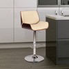London Swivel Barstool Cream/Walnut - Armen Living - 2 of 4