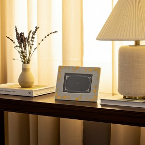 Traditional Stone and Porcelain Frame - Single Decorative Picture Frame, Versatile Accent for Classic Decor, Handcrafted Detailing for Timeless Appeal - 1 of 4