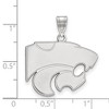 Black Bow Jewelry 10k White Gold Kansas State Wildcats NCAA Large Pendant - 2 of 3