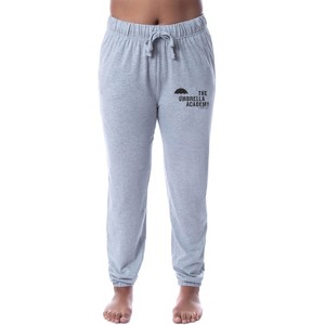 The Umbrella Academy Womens' TV Series Logo Sleep Jogger Pajama Pants Grey - 1 of 4