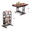 SEVOBAL Folding Tables Foldable Table Portable Tables Folding, Multifunction Convertible Dining Table, Long Folding Table, Brown, 47.2"*30.7"*30.5" - 3 of 4