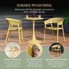WestinTrends Playa Outdoor Modern Stackable Plastic Resin Patio Dining Armchair (Set of 2) - 3 of 4