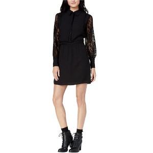 maison Jules Womens Lace Contrast Shirt Dress - 1 of 1