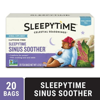 Celestial Seasonings Sleepytime Wellness Sinus Soother Herbal Tea Bags (20 Count) (Pack of 4) (Copy)