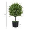 Set of 2 Decorative Artificial Plants, Cedar Topiary Trees in Pots - 3 of 4