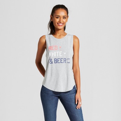 red white and beer shirt