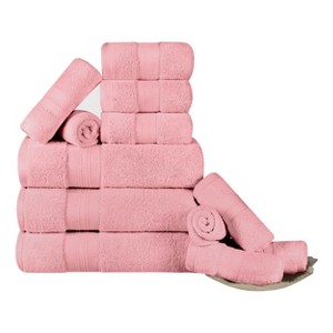 Luxury Cotton Heavyweight Solid Plush Towel Set by Blue Nile Mills - 1 of 4