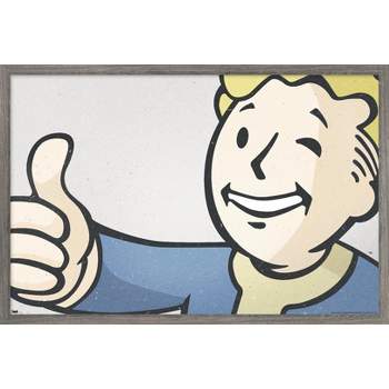 Trends International Fallout - Vault Boy - Thumbs Up Close-Up Framed Wall Poster Prints