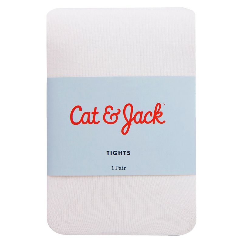 Baby Girls' Solid Opaque Tights Cat & Jack&#153; - White, 2 of 3