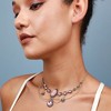 SOHI Women's Rouge Pink Casual Choker Necklace - 4 of 4