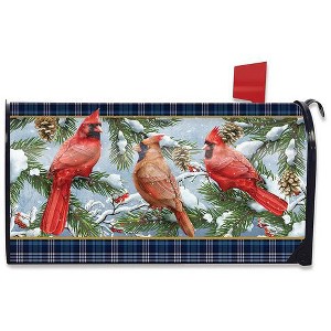 Briarwood Lane Winter Mailbox Cover  - Standard Size - Wintertime Cardinals For Winter Mailbox Cover - 1 of 2