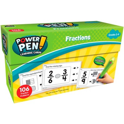 Teacher Created Resources Power Pen Learning Cards, Fractions, Grades 2 to 4