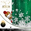 Red Christmas Room Darkening Velvet Curtains for Living Room 2 Panel Sets with Snowflake Print - 4 of 4