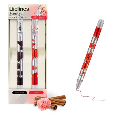 Lifelines 2pk Scented Lava Pen Set Black/Red