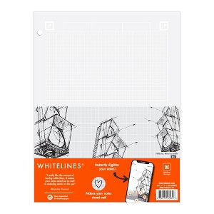 Whitelines Products Featuring Premium 20lb Gray Paper - Makes Your Notes Stand Out, Works With Your Phone, Reduces Eye Strain, Proudly Made in the USA - 1 of 1