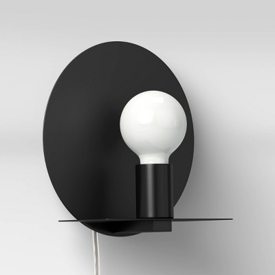 Circle Sconce Wall Light (Includes LED Light Bulb) Black - Project 62™