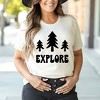 Simply Sage Market Women's Explore Trees Short Sleeve Graphic Tee - 2 of 3