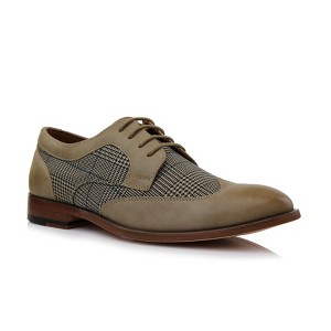 Ferro Aldo Mens Julian MFA19266A Wing-tip Plaid Spectator Derby Dress Shoes - 1 of 4