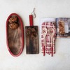 Storied Home Acacia Wood Spoon with Tree and Star Cut-Out, Natural and Red, Set of 2 - 2 of 2