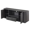 Sapphtopaz 64" Wooden Wavy TV Stand for TVs Up to 70" with Drawer and Rack, 2 Storage Cabinets with Vertical Stripe for Living Room, Entryway - 4 of 4