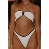 'Coconut & Coffee' Scrunch Bandeau Bikini Top Coconut & Coffee Large - 4 of 4