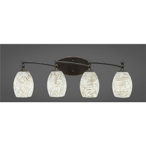 Toltec Lighting Capri 4 - Light Vanity in  Dark Granite with 5" Natural Fusion Shade - 1 of 1