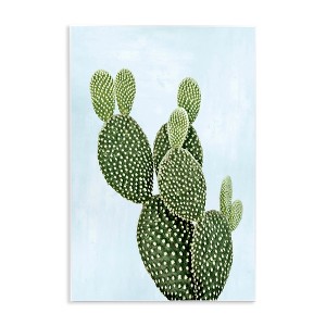 Stupell Industries Prickly Pear over Paster Blue Wall Plaque Art - 1 of 4