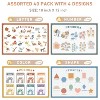 Aoibox Disposable Placemats for Toddlers, 40 Pack Sticky Baby Placemat for Restaurants, Dining Table, Party, Travel with Fun Educational Designs - 3 of 4