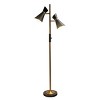 VYNXARIA 62"H Axis Brassed Gold Floor Lamp with 4-Way Switch Double Spots with Metal Base - 2 of 4