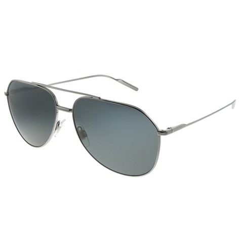 Dolce & Gabbana Dg 2166 04/87 Unisex Aviator Sunglasses Gunmetal 61mm ...