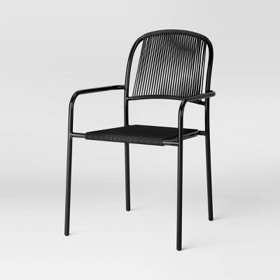 Mackworth Stackable Patio Chair Black - Threshold™