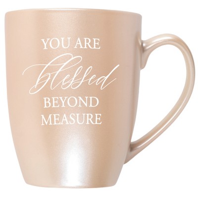 Elanze Designs You Are Blessed Beyond Measure Precious Pearl 10 ounce New Bone China Coffee Cup Mug