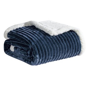 Plazatex Soft Plush Corduroy High Pile Fleece Lined Oversized Blankets All Season Comfort for Bedroom or Lounging on Couch - 1 of 4