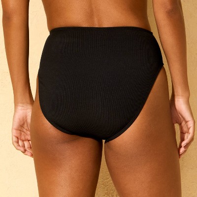 Shade & Shore Women's Curvy Fit Mid-Rise Medium Coverage Bikini Bottom - Shade & Shore™ Black L — фото 2