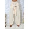 Slickblue Women's High-Waisted Stretch Pants, Elastic Waist, Pockets, Cuffed Bottoms, Color Options, Size S-L - 2 of 4