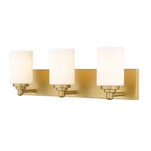 Soledad 3-Light Vanity Light - Minimalist Steel Design with Chic White Glass Shades - 1 of 1