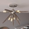 Hunter Fans 14" Jupiter Star Ceiling Light Brushed Nickel Finish - 8 Bulb Mid-Century Flush Mount for Indoor Spaces - 2 of 4