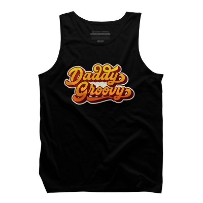 Men's Design By Humans Retro Vintage Daddys Groovy By AmberDawn888 Tank Top
