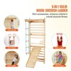 VEVOR Swedish Ladder Wall Gym, 5 in 1 Wooden Indoor Playground Climbing Toys, 220 lbs Load Capacity Swedish Wall Ladder with Pull-Up Bar - 3 of 4
