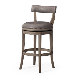 Maven Lane Alexander Swivel Vegan Leather Bar Height Bar Stool - 1 of 4