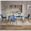 Chair, Office Chair, 2 Set leather Upholstered Dining Chair, with Backrest and Metal Legs, Dining Room, Bedroom, Office, Meeting Room - 3 of 4