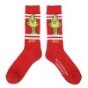 Dr Seuss The Grinch Striped Theme Athletic Crew Socks - 2 of 2