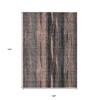 Blue Charcoal And Copper Botanical Leaves Washable Indoor Outdoor Area Rug - 3 of 4
