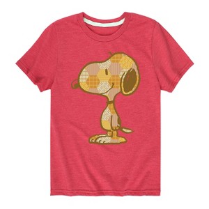 Boys' - Peanuts - Snoopy Patchwork Short Sleeve Graphic T-Shirt - 1 of 4